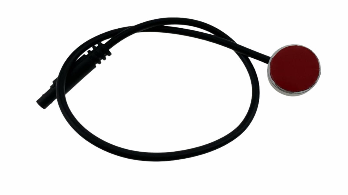 Rückseite des Spotlichts mit vormontierter roter Klebefläche
