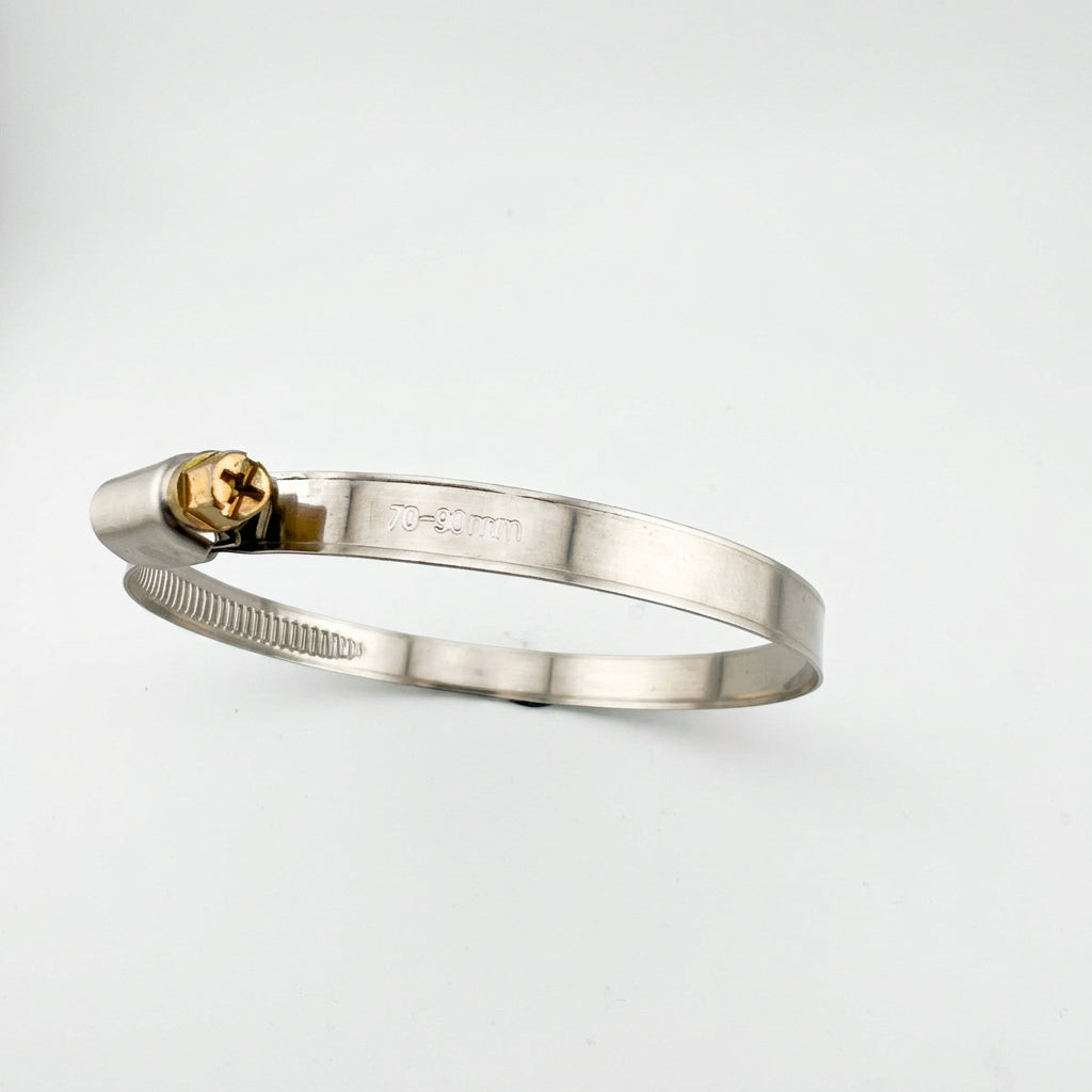 Schlauchschelle 70-90 mm, 9 mm breites Edelstahlband mit Schneckengewinde