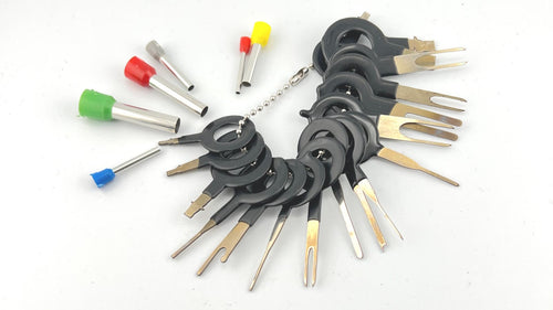 24-teiliges Entpinn-Werkzeugset für Kabelbaum-Stecker mit Aderendhülsen