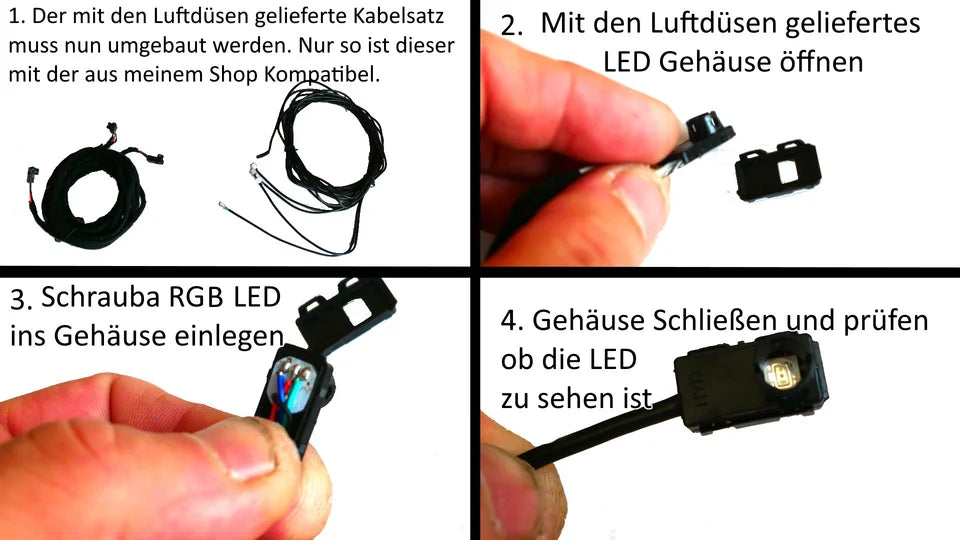 Kabelsatz RGB LED Module beleuchtete Luftdüsen