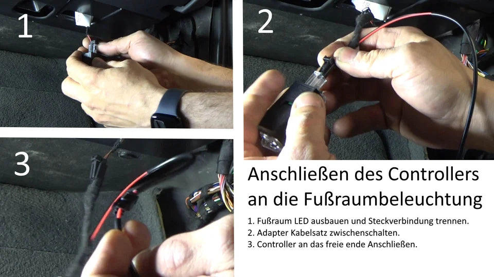 Anschlussplan Controller an Fußraum-LED