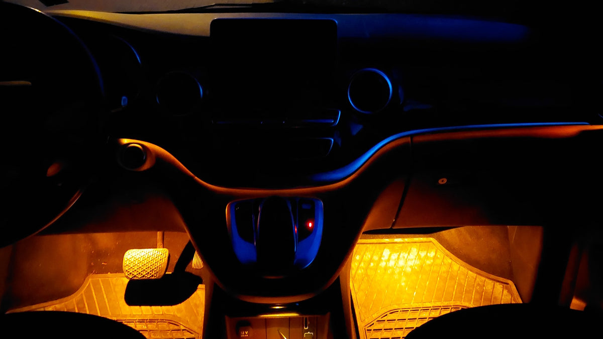 LED RGB Fußraumbeleuchtung Ultra hell im Fahrzeug