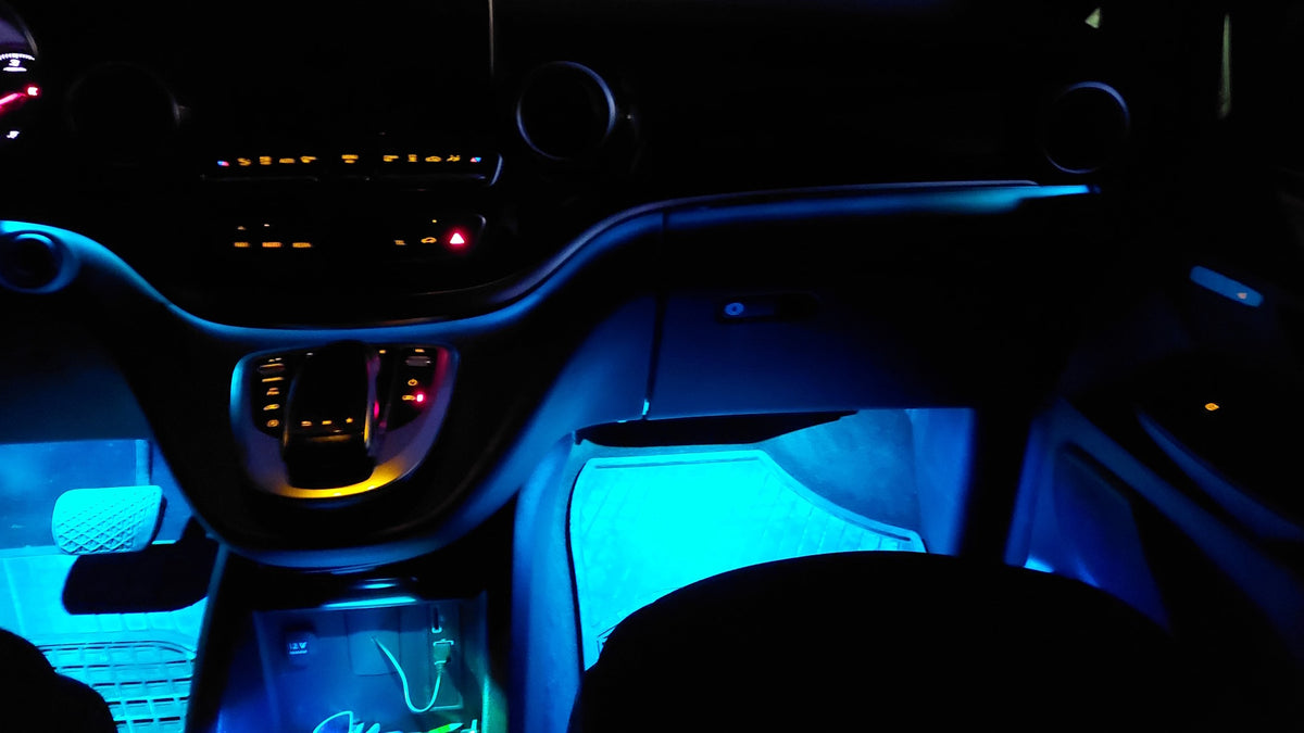 LED RGB Fußraumbeleuchtung Ultra hell türkis