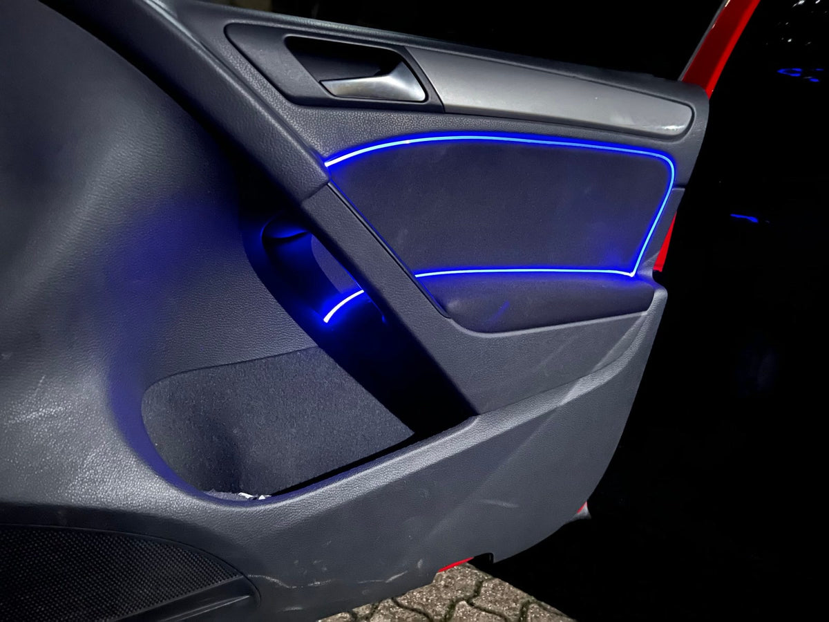 Ambientelicht für die Türen vorne mit doppeltem Lichtleiter, Golf6, Beifahrerseite